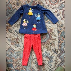 Mini Boden Fairy Dress and Leggings Set